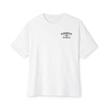 Kindness on Wheels Tee | Small Chest Logo, White Oversized Shirt